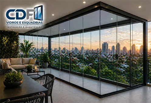 Fechamento de Área com Vidro