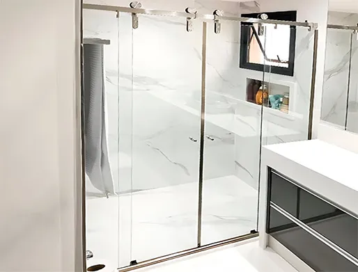 Box de Vidro de Trilho